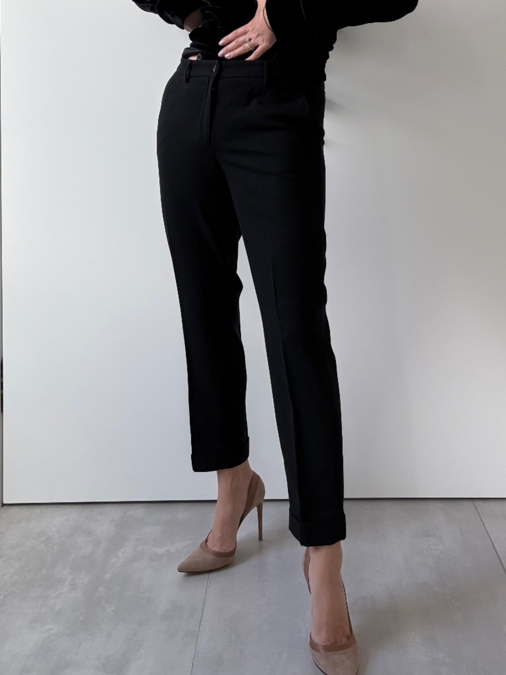 Etro Black Tailored Pants Made in Italy IT 42